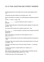 Cs 121 Final Questions And Correct Answers