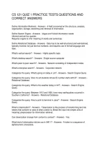 Cs 121 Quiz 1 Practice Tests Questions And Correct Answers