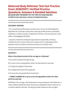 Balanced Body Reformer Test-Out Practice Exam 2026&sol;2027 &vert; Verified Practice Questions&comma; Answers & Detailed Solutions