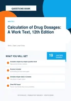 Calculation of Drug Dosages&colon; A Work Text 12th Edition Test Bank &vert; &lpar;All 19 Chapters Included&rpar;