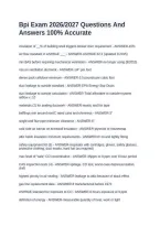 Bpi Exam 2026&sol;2027 Questions And Answers 100&percnt; Accurate