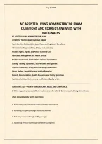 Nc Assisted Living Administrator Exam Questions And Correct Answers With Rationales&period;pdf&NewLine;&NewLine;