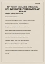 Tcfp Incident Commander Certification Exam Questions And Detailed Solutions Just Released &period;Pdf&NewLine;&NewLine;