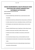 Hawaii Environmental Health Specialist Exam&comma; Questions And Verified Answers With Rationales Just Released&period;pdf&NewLine;&NewLine;