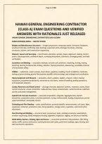 Hawaii General Engineering Contractor &lpar;Class A&rpar; Exam Questions And Verified Answers With Rationales Just Released&period;pdf&NewLine;&NewLine;