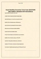 Hawaii Backflow Prevention Tester Exam QUESTIONS AND CORRECT ANSWERS WITH RATIONALES&period;pdf&NewLine;&NewLine;