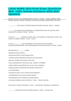 LSUA NURS 1013 Final Exam Questions With 100&percnt; Solved Solutions 2026-2027 Updated&period;