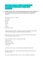 Nursing Theory FINAL EXAM With Complete Rationales 2026-2027 Updated&period;