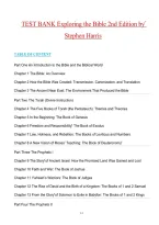  TEST BANK FOR Exploring the Bible 2nd Edition Test Bank by Stephen Harris&comma; Verified Chapters 1 - 39&comma; Complete Newest Version