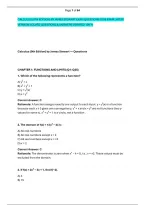 Calculus &lpar;9Th Edition&rpar; By James Stewart Exam Questions 2026 Exam Latest &NewLine;Version Solved Questions & Answers Verified 100 &percnt;  
