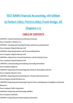 Solution Manual - Financial Accounting 11th Edition by Robert Libby&comma; Patricia Libby&comma; Frank Hodge&comma; All 1-13 Chapters Covered &comma;Complete Practice Questions with Answers