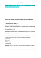 Summary Data Science Exam Prep 2026 Solved Questions & Answers With &NewLine;Detailed Rationales Verified 100 &percnt;