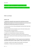 Pvl3701 &ndash; Law Of Property Questions With &NewLine;Verified Answers Detailed Rationales Graded A&plus;