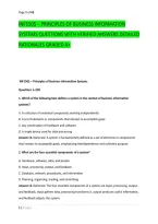 Inf1505 &ndash; Principles Of Business Information &NewLine;Systems Questions With Verified Answers Detailed &NewLine;Rationales Graded A&plus; 