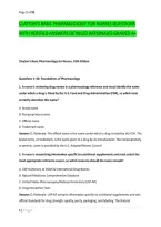 Clayton's Basic Pharmacology For Nurses Questions &NewLine;With Verified Answers Detailed Rationales Graded A&plus; 