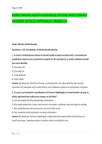 Neeb's Mental Health Nursingquestions With Verified &NewLine;Answers Detailed Rationales Graded A&plus;