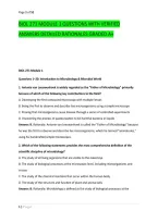 Biol 271 Module 1 Exam 2026 Questions With &NewLine;Verified Answers Detailed Rationales Graded A&plus; 