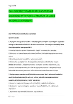 Dau Pm Practitioner Certification Exam &NewLine;Questions With Verified Answers Detailed &NewLine;Rationales Graded A&plus; 
