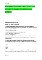Aanp Pmhnp Certification Exam 2026Questions &NewLine;With Verified Answers Detailed Rationales &NewLine;Graded A&plus; 