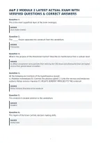 A&P 2 Module 2 Latest Actual Exam With&NewLine;Verified Questions & Correct Answers