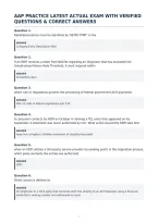 Aap Practice Latest Actual Exam With Verified&NewLine;Questions & Correct Answers