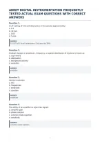 Abret Digital Instrumentation Frequently&NewLine;Tested Actual Exam Questions With Correct&NewLine;Answers