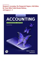 Solution manual for horngren s accounting the managerial chapters 14th edition By Tracie Miller-Nobles Brenda Mattison&comma; All Chapters 1 - 9 Complete Solutions