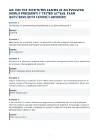 Aic 300-The Institutes-Claims In An Evolving&NewLine;World Frequently Tested Actual Exam&NewLine;Questions With Correct Answers