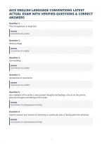 Aice English Language Conventions Latest&NewLine;Actual Exam With Verified Questions & Correct&NewLine;Answer