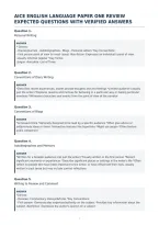Aice English Language Paper One Review&NewLine;Expected Questions With Verified Answers