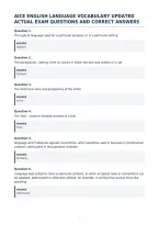 Aice English Language Vocabulary Updated&NewLine;Actual Exam Questions And Correct Answers