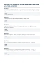 Ap Gov Unit 2 Review Expected Questions With&NewLine;Verified Answers