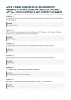 Apea Q-Bank Cardiovascular Disorders&NewLine;Nsg5003 Advance Pathophysiology Updated&NewLine;Actual Exam Questions And Correct Answers