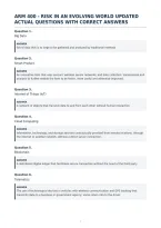 Arm 400 Risk In An Evolving World Updated&NewLine;Actual Questions With Correct Answers&NewLine;