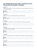 Art Appreciation 1301 Exam 1 Updated Actual&NewLine;Questions And Correct Answers