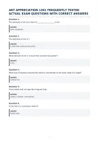Art Appreciation 1301 Frequently Tested&NewLine;Actual Exam Questions With Correct Answers