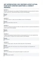 Art Appreciation 1301 Midterm Latest Actual&NewLine;Exam With Verified Questions & Correct&NewLine;Answers&NewLine;