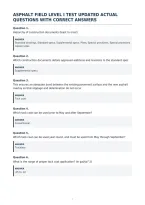 Asphalt Field Level I Test Updated Actual&NewLine;Questions With Correct Answers