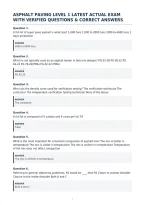Asphalt Paving Level 1 Latest Actual Exam&NewLine;With Verified Questions & Correct Answer