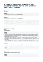 Ati Chapter 3 Nutrition Assessment&sol;Data&NewLine;Collection Updated Actual Exam Questions&NewLine;And Correct Answers