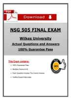 NSG 505 Final Exam &lpar;Latest 2026&sol;2027&rpar; Actual Questions & Answers with Rationales A&plus; Graded &vert; Updated PDF &ndash; Wilkes
