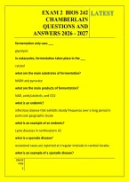 Exam 2  Bios 242  &NewLine;Chamberlain &NewLine;Questions And &NewLine;Answers 2026 - 2027 