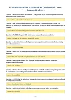 AAP PROFESSIONAL ASSESSMENT Questions with Correct&NewLine;Answers &lpar;Grade A&plus;&rpar;