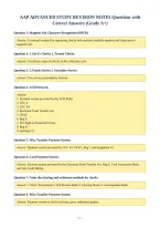 AAP ADVANCED STUDY REVISION NOTES Questions with&NewLine;Correct Answers &lpar;Grade A&plus;&rpar;