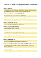 AAP FINAL EVALUATION Questions with Correct Answers &lpar;Grade&NewLine;A&plus;&rpar;