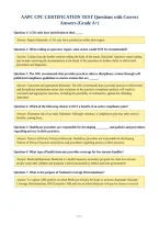 AAPC CPC CERTIFICATION TEST Questions with Correct&NewLine;Answers &lpar;Grade A&plus;&rpar;