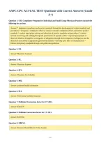 AAPC CPC ACTUAL TEST Questions with Correct Answers &lpar;Grade&NewLine;A&plus;&rpar;