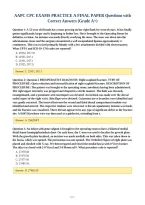 AAPC CPC EXAMS PRACTICE A FINAL PAPER Questions with&NewLine;Correct Answers &lpar;Grade A&plus;&rpar;