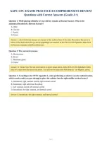 AAPC CPC EXAMS PRACTICE B COMPREHENSIVE REVIEW&NewLine;Questions with Correct Answers &lpar;Grade A&plus;&rpar;