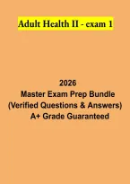 Adult Health II Exam 1 2026 &vert; Medical-Surgical Nursing Practice Questions & Study Guide